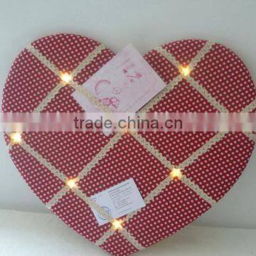 Led Light Message Board with Cream Ribbon Picture Photo Note Memo Wall Decor Board