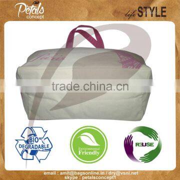 2016 Customize Canvas Tote Bag With PU Handle photo-3