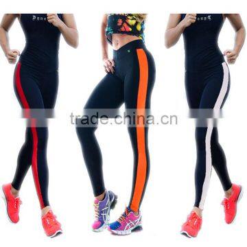 Leggings Yoga HOT WOMEN sporting Leggings for Yuga Bodybuilding Fitness Side stripe Yoga Pants Leggings