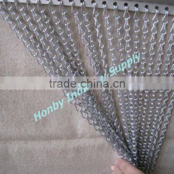 Custom 12mm Double Hook Aluminum Chain Link Fly Screen