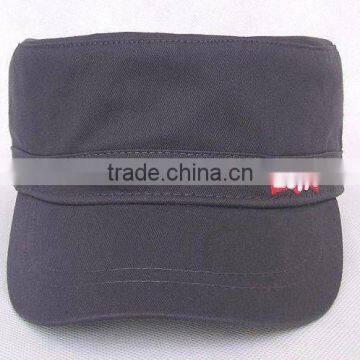 cotton military cap with embroidery