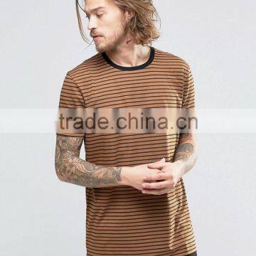 Good Quality T Shirt Men Custom Design Short Sleeved T-shirts Cheap Plain Blank Stripe T Shirt