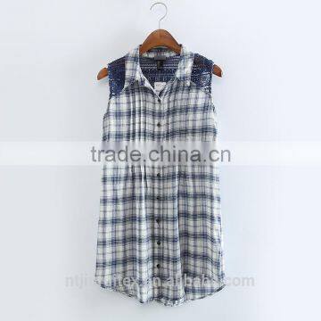 Yarn Dye Women Blouse,silk Blouse,lace Blouse,sleeveless Blouse,women Tops