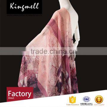 Custom fashion 100% pure silk fabric transparent silk georgette fabric