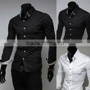 Man Fashion Formal Casual Long Sleeve Slim Fit Dress Shirts for Men MOQ 10PCS