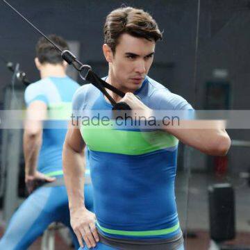 Customize Personal Brand Logo contrast color gym T Shirts for men