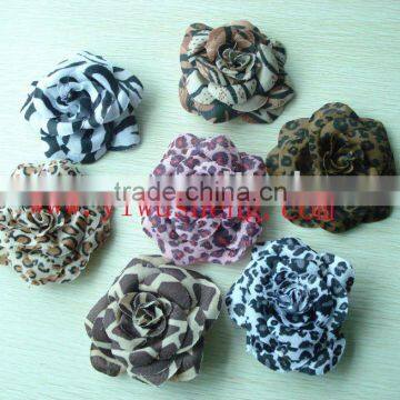 zebra silk flower animail printed rose flowers