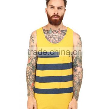 Cheap yellow and black striped one size fit all tank top