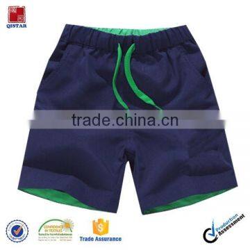 Navy Blue Drawstring Contrast Inner Band Board Shorts for Men