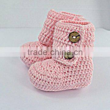 Wholesale Baby Shoes Crochet Kid Shoes Warm Winter Snow Pink Knitting Shoes photo-2