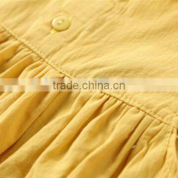 Mustard Solid Color Plus Size Harem Romper Toddler Baby Clothes Wholesale photo-4