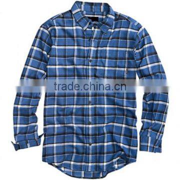 2015 latest design men's long sleeve check flannel shirt men dress shirts italian shirt