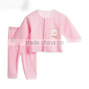 European Baby clothing wholesale lovely bear printed child Toddler boutique baby clothing set