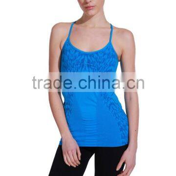 Fashionable seamless yoga vest womens tank top