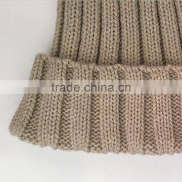 Myfur Wholesale Beanie Knit Hats With Fox Fur Pom Poms Wool Winter Hats photo-5