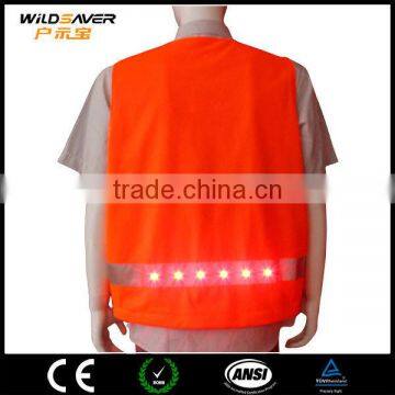 Led Strip Red Safety Vest Fishing Wear Warning Dark Night photo-2