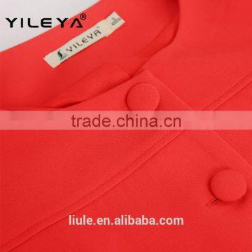 O Neck Single Breast Designed Red Fashion Casual Women European Italy Style Jackets on Sale photo-5