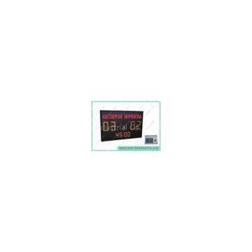 Red And Yellow Electronic Football Scoreboard , Soccer Digital Scoring Board
