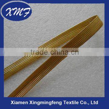 3/4'' braided gold metallic flat tape