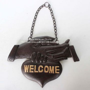 Cast Iron Welcome Sign