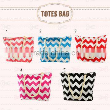 wholesale tote bag/ canvas tote bag/ fashion chevron printed tote bag