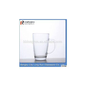 LongRun transparent hand made big size milk&fruit juice & tea glass mug with round base