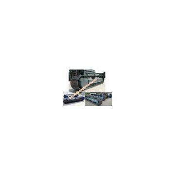 Screeing and crushing machine steel track undercarriage