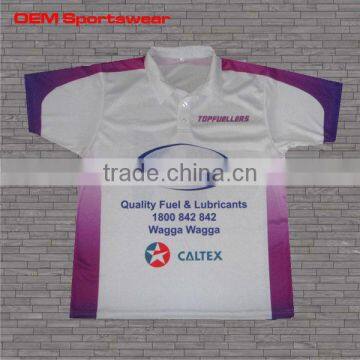 Fashion sublimation custom mens polo shirt