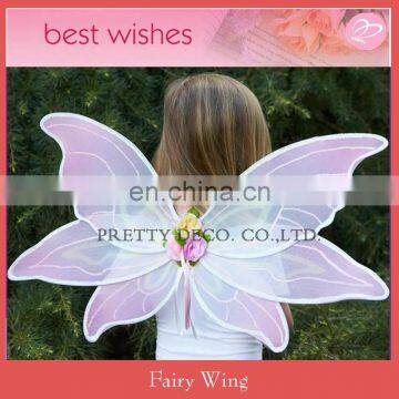 Large size white and silver printing childrens girls sorbet sparkly fairy wings