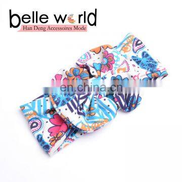 High Quality Floral Bowknot Baby Headband Large Bow Cotton Headband for Children photo-4