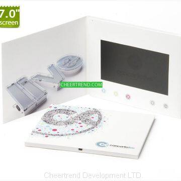 7 inch Screen Size video brochure New product LCD video booklet greeting card