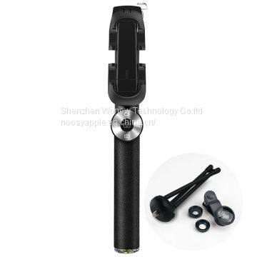 Aluminum selfie stick PU handle tripod selfie stick with remote