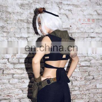 Steampunk Military Crop-top With a Hood photo-6