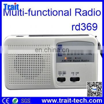 RD-369 Fashion Design Portable Mini Solar Radio with Torch