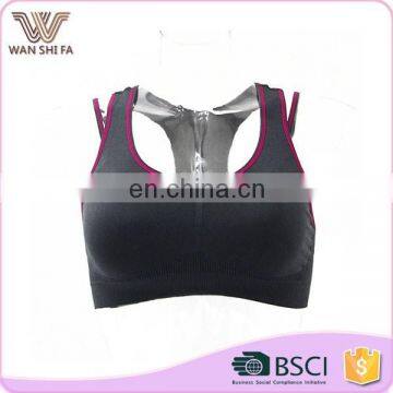 Special design shoulder belt 92% nylon 8% spandex custom the sports bra