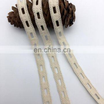 1cm cotton make macrame OLCT106 cross polyester lace trim with market in guangzhou