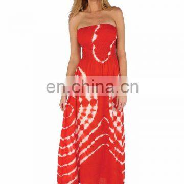 Women Wear Fabulous & Fashionable Designer Tie & Dye Rayon Long Tube Dress