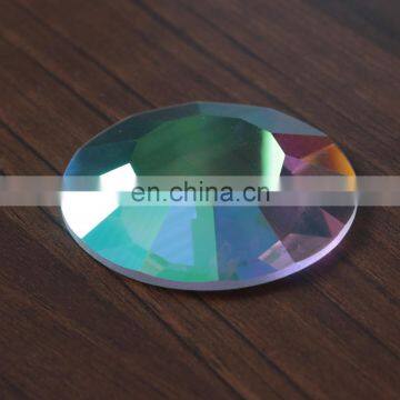 30mm large round crystal ab color flat back glass stones for jewelry