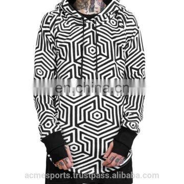 sublimated fashion Elongated Hoodies