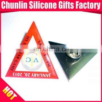 Triangle pin badges custom