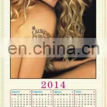 2015 newly products custom company logo paper wall scroll calendar