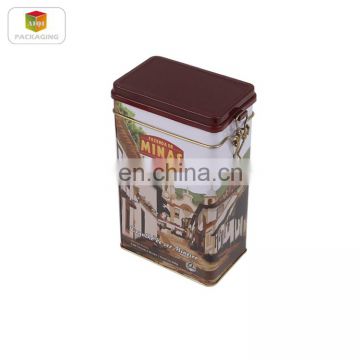 rectangle coffee tin box