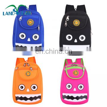 Promotional kindergarten kids blue monster backpack