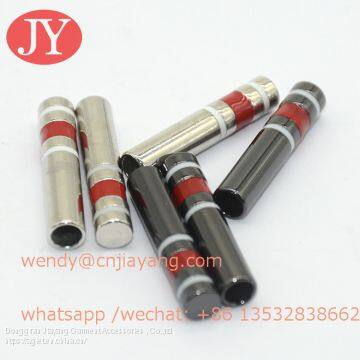 Dongguan Jiayang Aglet Enamel red /white/black color brass aglets for hoodie