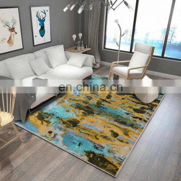 Wholesale household custom modern digital  polyester printed floral design carpet