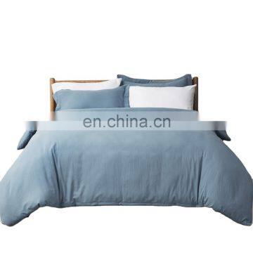 Amazon Hot Sale Super Luxury Soft 4 Piece King Size Microfiber Washed Cotton Factory Stock Duvet Cover Bedding Set photo-2