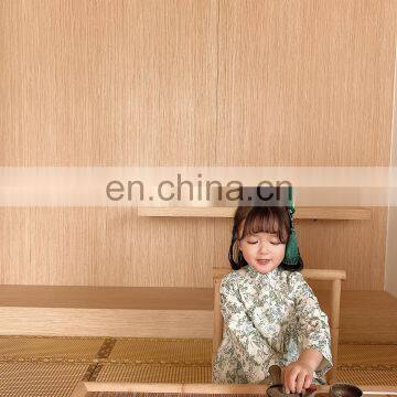 6516 Kids Girls Chinese Style Dress Girls Clothes Cotton Sweet Floral Dress