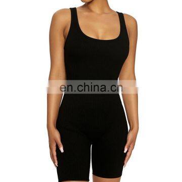 Sexy Short Bodycon Women Casual Blank Fluorescent Color 2020 Summer New Arrival One piece fitness Overall Romper Jumpsuit