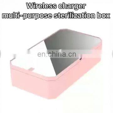 Portable uv lamp disinfection uv sterilization box with wireless charger phone charging uv box sterilizer