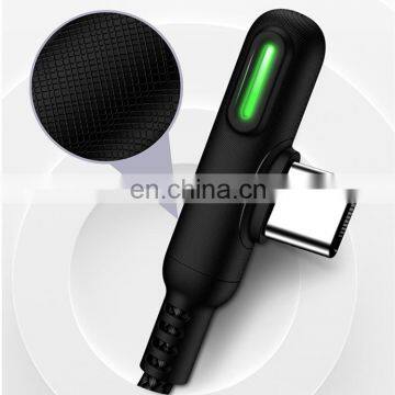 JOYROOM 90 Degree Right Angle Gaming USB Cable LED Nylon Braided Sync Charge Double USB Data Cable photo-5